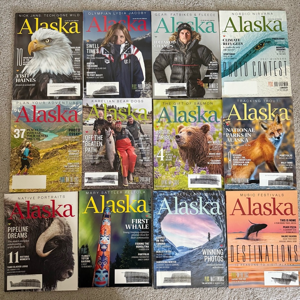 12 Alaska magazines